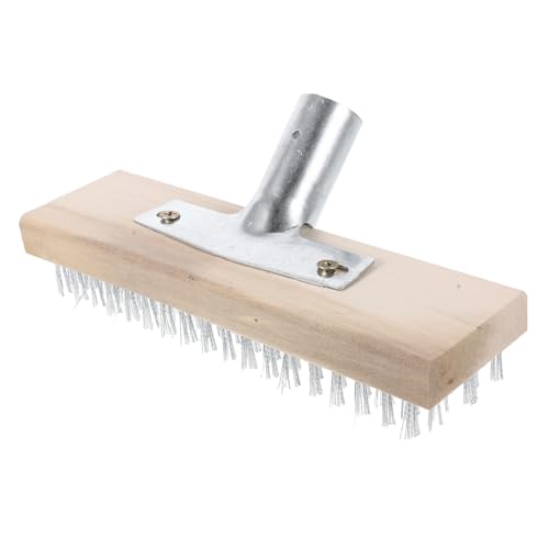 VERDANVERSE Wire Broom Brush Steel Wire Floor Brush for Efficient Cleaning Suitable for Deck Home Office Commercial Moss Removal