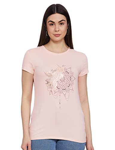 Image of Enamor Short Sleeve Crew Neck Regular Length Basic Crew T-Shirt - Slim Fit, Soft and Breathable Stretch Cotton - E147