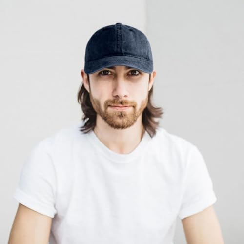 Image of Edoneery Men Women Baseball Cap-Low Profile Adjustable Washed Cotton Golf Dad Hat