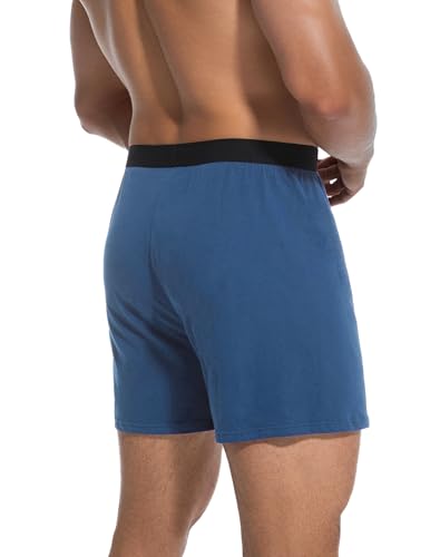 Image of INNERSY Men's Boxer Shorts Loose Fit Soft Cotton Boxers for Men 4 Pack
