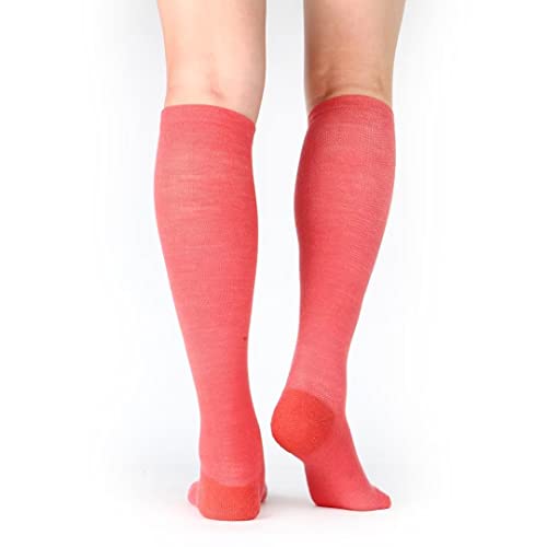 Image of ja vie Ultra Warm Merino Wool Compression Socks for Men & Women Cushion Crew Socks for Running Cycling Travel (15-20mmHg)