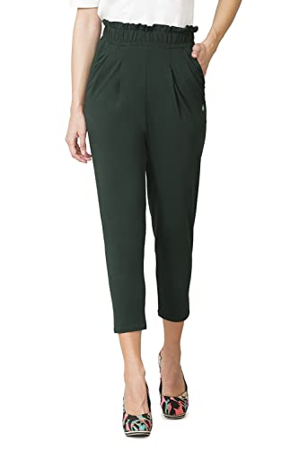 Image of Van Heusen Women High Rise Ruffle Regular Fit Pants