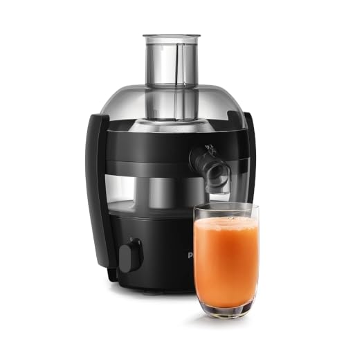 Philips HR1832/00 Centrifugal Juicer Fruits & Vegetables | 500W Juicer | 1.5L Capacity | XL Feeding Tube | QuickClean Technology | Compact Design | In