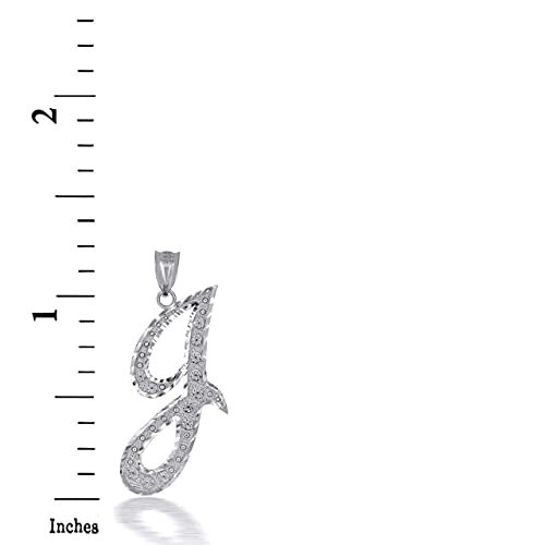 Claddagh Gold Certified Sterling Silver Script Initial Letters A-Z Pendant Charm Necklace2