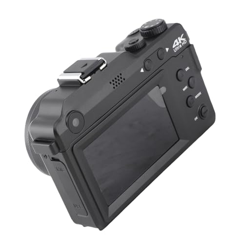 Fotocamera Digitale 4K Videocamera full-hd da 56MP Funzione WiFi Zoom 18x Time Lapse Memoria 128G Anti-vibrazione Rilevamento Volto per Bambini e Adolescenti