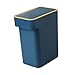 COLLBATH 1pc Push Trash Can Decoration Storage Containers Stainless Steel Trashcan Slim Garbage Can Kitchen Garbage Cans Slim Wastebasket Press Garbage Can Toilet Trash Can Waste Container