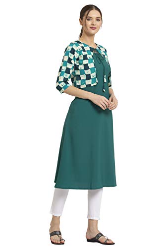 Image of ALC Creation Women's Crepe Printed A-Line Kurti