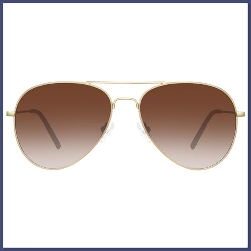 Image of Full Rim Pilot Sunglasses| Glass And 100% Uv Protected | Men & Women