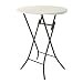 Lifetime 92120 - Mesa plegable redonda alta | Mesa redonda jardín, terraza, patio, balcón | Medidas Ø84cm, altura 110cm | Mesa redonda exterior eventos, mesa catering plegable | Muebles Lifetime