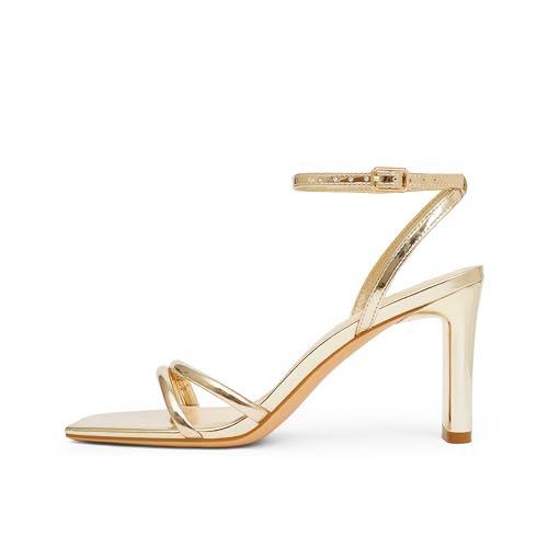 Image of Modatope Womens Sandals Square Open Toe Chunky High Heels Strappy Ankle Strap Sandals Comfort Dress Party Shoes