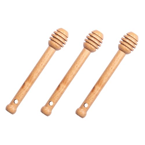 FELTECHELECTR Wooden Honey Stirring Sticks 4 Pack Honey Dippers Long Handle Portable for Wedding Party