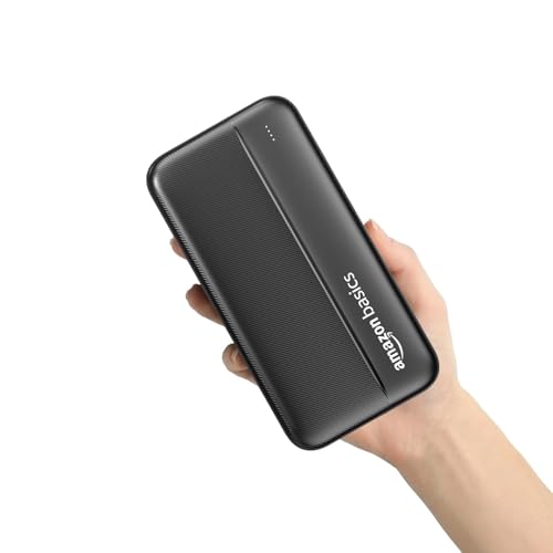 Image of Amazon Basics 20000 mAh Power Bank | 22.5W Fast Charging | Dual Output & Input | Charge 3 Devices Simultaneously | for Smartphones, TWS Earbuds, Speakers, Tablets (Black)