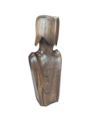 Busto espositore per collane e orecchini in legno Ombra Marrone Cioccolato