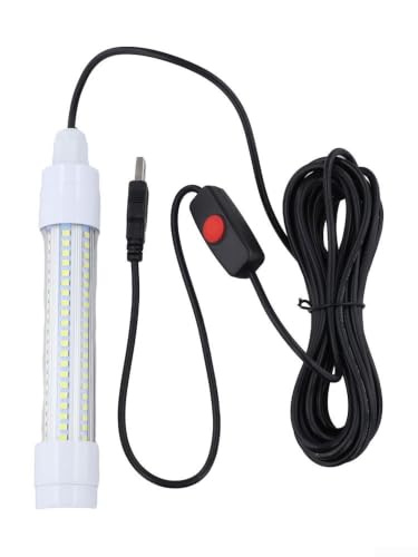 Luz azul de pesca subacuática LED impermeable portátil USB de 198mm 8