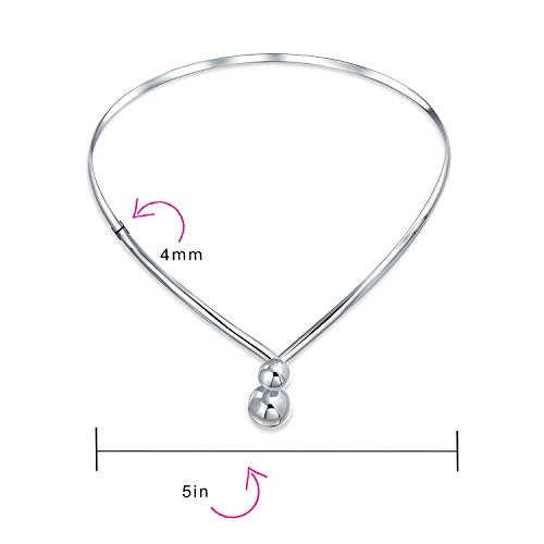 Geometric Choker V Shape Interlocking Balls Collar Statement Necklace For Women .925 Silver Sterling3