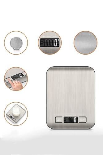 Báscula digital portátil 5 kg gris miniatura 5