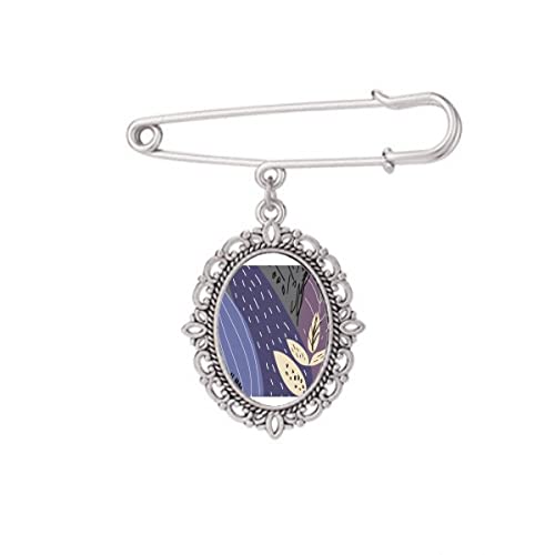Broche fleurs plante art motif M pour robe et chemise