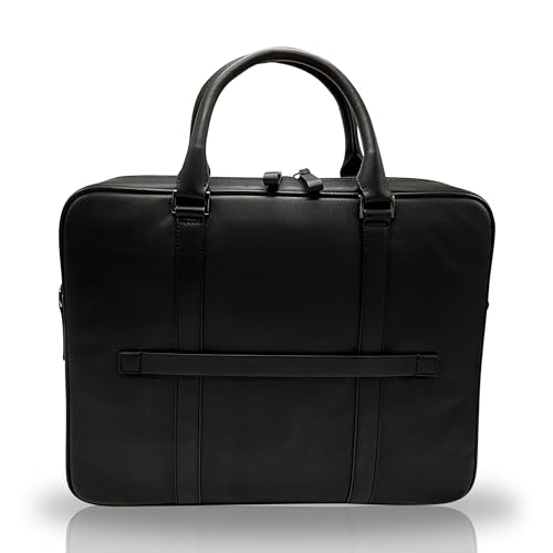Image of Laptop Bag Multiple Compartment & Pockets 100% Genuine Leather - Briefcase for Men and Women, Travel Messenger Bag