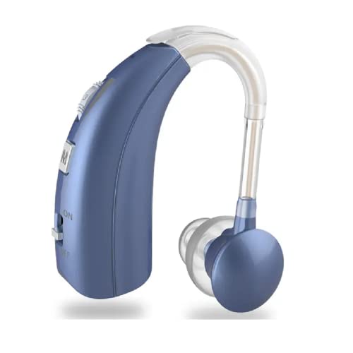 Image of Fastwell Hearing Aids, Rechargeable Hearing Amplifier with Noise Cancelling for Adults Hearing Loss, Digital Ear Hearing Assist Devices Volume Control Flesh(Blue)