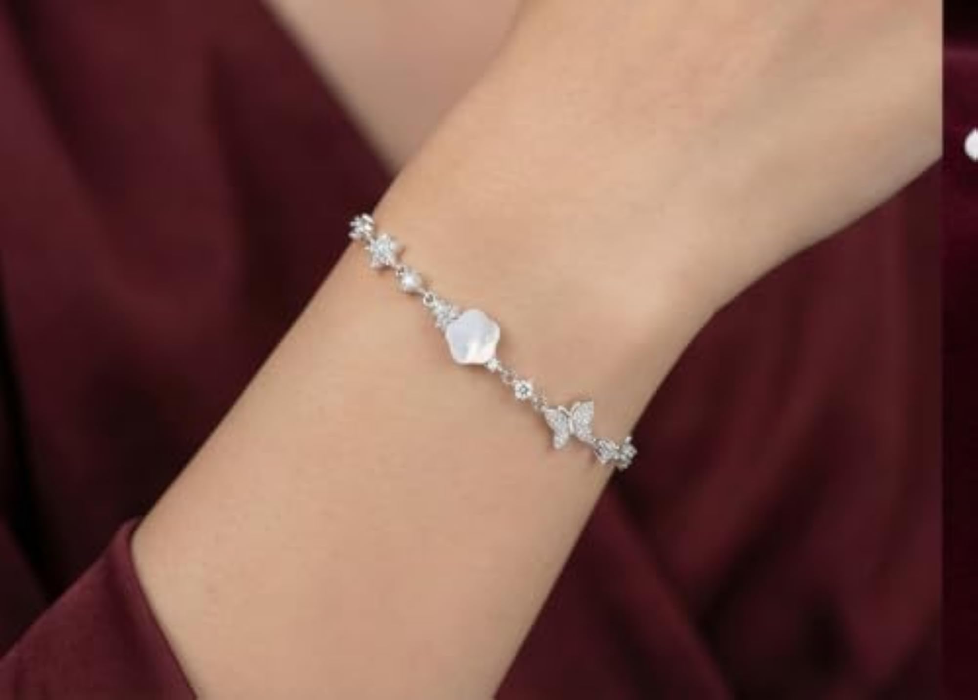 Women's Butterfly Star 925 Silver Bracelet