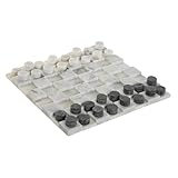 JUEGO PIEDRA 30X30X3 DAMAS BLANCO