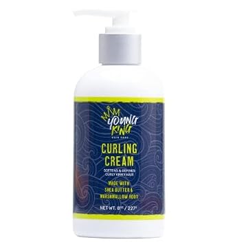 YOUNG KING HAIR CARE Kids Curl Cream for Wavy, Kinky and Curly Hair | Curl Defining, Moisturizing & Softening with Shea Butter and Marshmallow Root 8.02