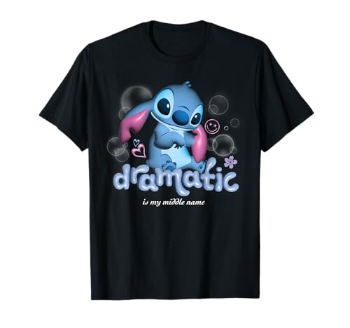 Disney Lilo & Stitch Bubble Pop Dramatic is My Middle Name T-Shirt - image 1