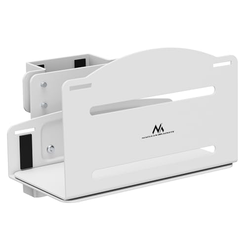Maclean MC-116W Support Mural pour unité Centrale, réglable de 122 à 212 mm, en Acier Robuste, 10 kg, avec Sangles de Fixation pour Montage Vertical sur Un...
