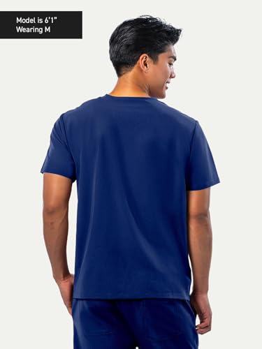 Image of Peelz Peter 4-Pocket V-Neck Scrub Tops for Men - Soft Stretch Fabric Top, Men's Scrubs, Slim Fit