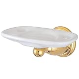 Kingston Brass BA1756PB Heritage Toothbrush and Tumbler Holder, Polished Brass