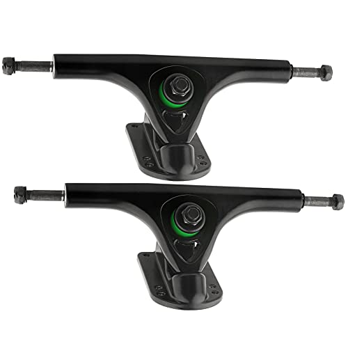 Skateboard Truck Bracket Longboard Truck Black Aluminium Alloy Round Hollow Thicken Base Stable Shock Absorber for Skateboard Longboard Accessory 2PCS MS3101