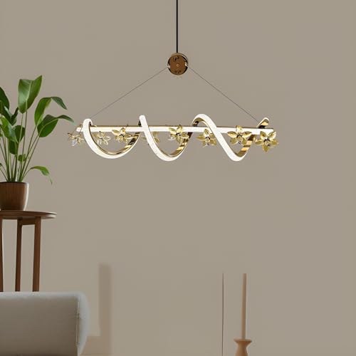 Image of LED Chandelier for Dining Table, Height-Adjustable Hanging Lamp for Breakfast Table, Hanging Light for Home Decoration (CH44)