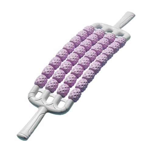 LOVIVER Rodillo de masaje flexible para relajación muscular corporal, herramienta de masaje manual multifuncional para gimnasio en casa, entrenamiento de, PÚrpura