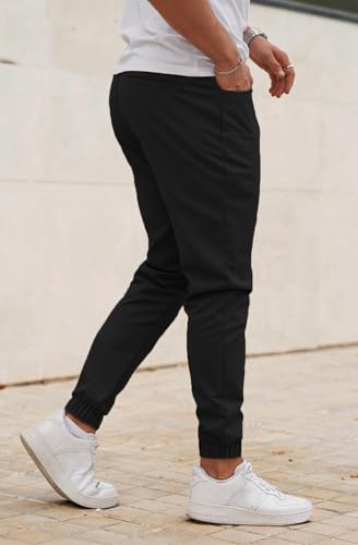 GINGTTO Mens Slim Fit Joggers Pants Elastic Waist Stretch Drawstring Tapered Leg3