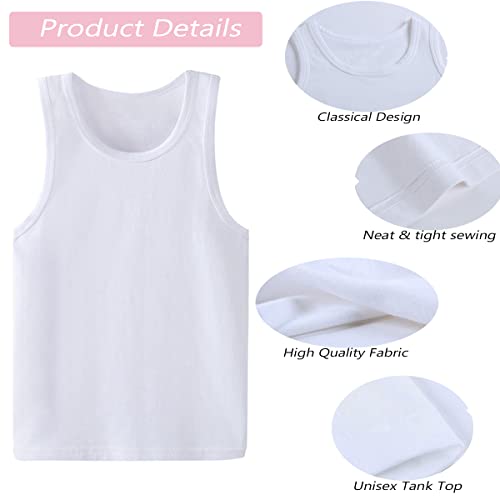 2-10 Years Boys Vest Kids Tank Tops Cotton Shirt Sleeveless Soft Breathable Toddler Children Undershirts 4 Pack3