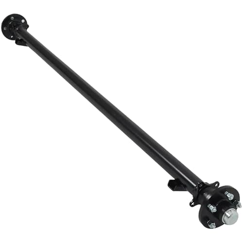 RV MURTS 3500lbs Trailer Axle Kit 5x4.5 Drum Hub 61 Hubface - 46 Spring Center Cargo Trailer Leaf Spring Tandem Suspension Parts U Bolt Hanger Shackle for Boat Trailer RV Heavy Duty.