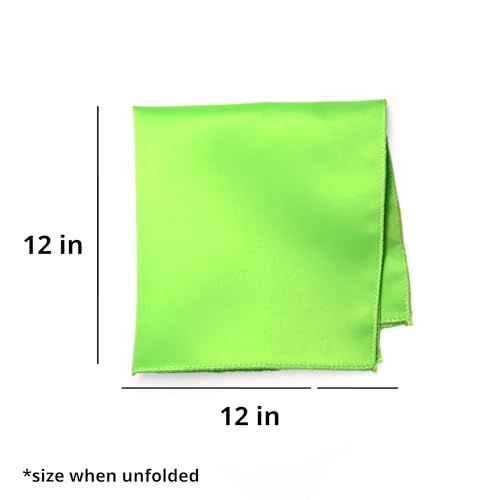 Image of tiemart Solid Color Pocket Squares for Men | For Suits, Perfect for Wedding Parties, 12 x 12 inch / 30 x 30 cm