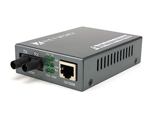Networx® Fast Ethernet Fiber Media Converter - UTP to 100Base-FX - ST Multimode, 2km, ...