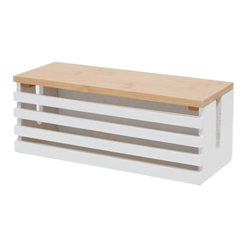 Boîte de rangement câbles et cache-fils en bois pour bureau et studio
