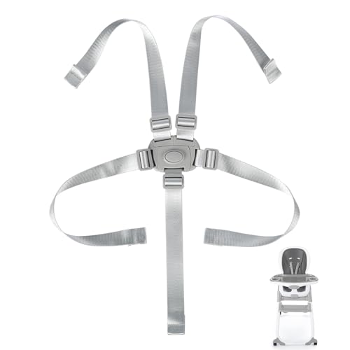 High Chair Straps Replacement Compatible with Ingenuity Graco High Chair 5 Point Harness HighChair Straps Fit for Ingenuity Adjustable Safety Belt High Chair Accessories for Most High Chairs