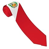 AKMCBSH Fashion Flag of Peru Tie Comfortable Soft Novelty Necktie Unisex Neck Ties for Valentine's Day Weddings Party Father's Day Birthday Gift