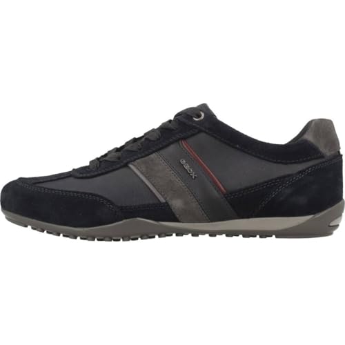 Geox Herren U Wells C Sneaker, Navy Dk Burgundy, 43 EU – Ansicht 2