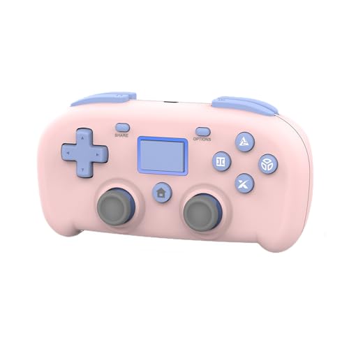 Wireless Controller for PS4,Mini Style PS4 Gamepad Compatible with PS4/Pro/Slim,PC Game Remote for Window10/8/7,Gaming Controller with Dual Vibration/6-Axis Sensor/Audio Function
