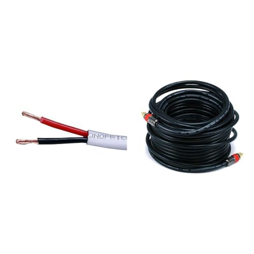 Image of Monoprice 14AWG 500ft Speaker Wire and 50ft RG6 Digital Coax Cable Bundle