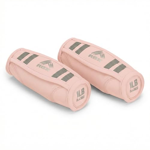 Image of RBX 2lb Walking Weights Pair (1lb Each), Soft Hand Weights with Reflective Safety Straps, Ergonomic Grip & Breathable Fabric, Add Resistance to Walking, Jogging & Aerobics