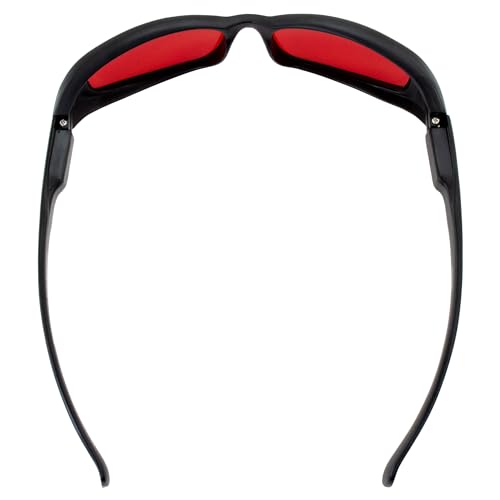 Global Vision NEW ATTITUDES - Stylish Sunglasses - RED Lenses, GLOSS Black Frame4
