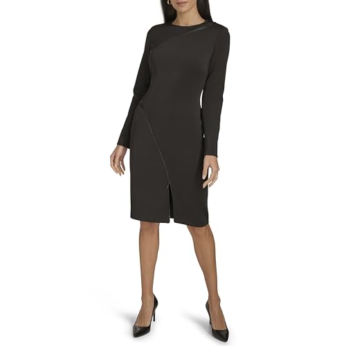 Calvin Klein Women's Zipper Scuba Sheath Dress2