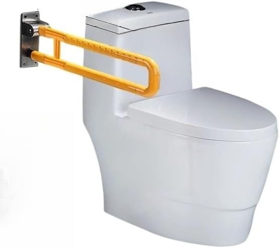 BRZU 浴室の安全手すり、滑り止めの折りたたみ式で弾力のあるステンレス製の手袋、浴室のサポートハンドル、高齢者用手すり、トイレ、壁