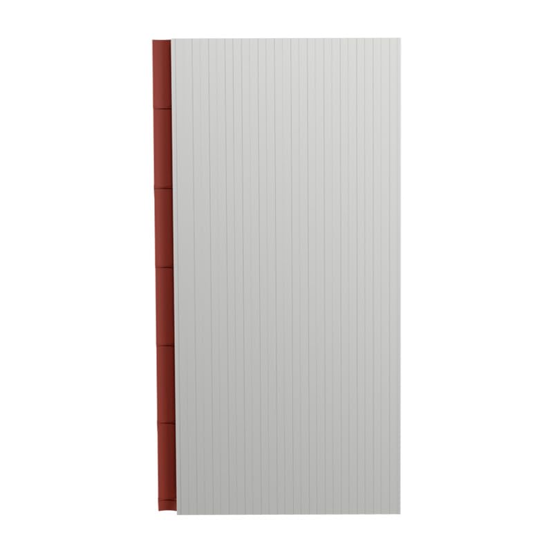 Acero Panel - Panel Estilo Teja Cubierta | 2100x1000mm | Interior Blanco - Exterior Rojo Coppo | Acero Prelacado | PU