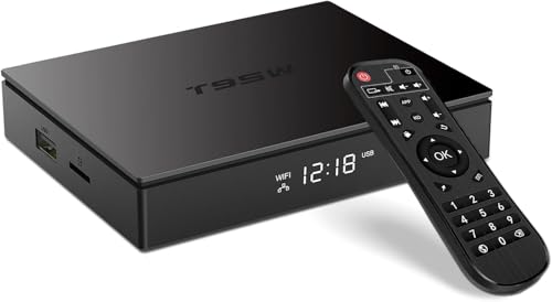 Android TV Box,T95W Android 11.0 Box 4GB RAM 32GB ROM Amlogic S905W2 Quad Core Cortex A53 G31 GPU Support 4K 3D 1080P AV1 2.4/5.0GHz WiFi BT5.0 10/100M Ethernet DLNA HDMI 2.1 H.265 Smart TV Box